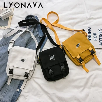 

Canvas Shoulder Bags for Women 2019 New Hot Fashion Unisex Embroidery Planet Handbags Crossbody Bags Messenger Bags
