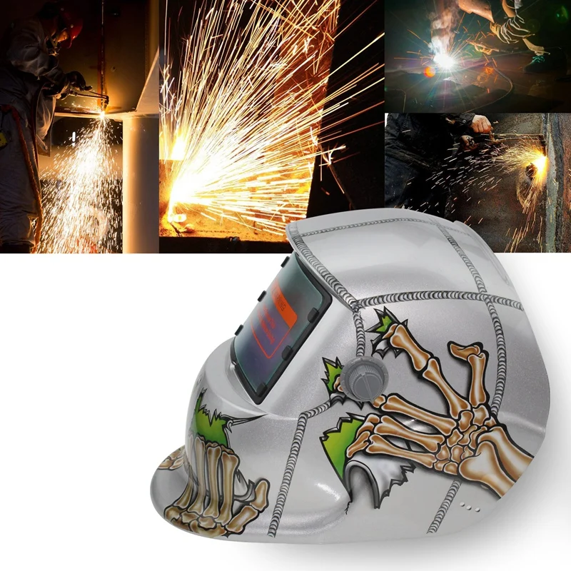 

2018 New Pro Solar Welder Mask Auto-Darkening Welding Helmet Ghost hand