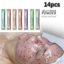 14PCS Hydrojelly Mask Collagen Rose Hyaluronic Acid Soft Mask Powder Face Mask Anti Aging Wrinkle Peel Off Rubber Facial Mask