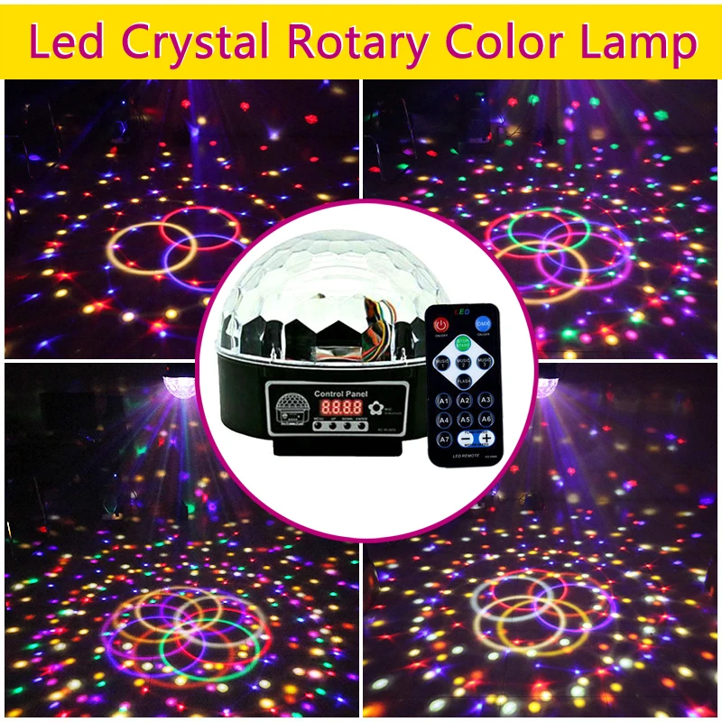 Проекционная лампа с 9 режимами Хрустальный Волшебный шар RC RGB светодиодная