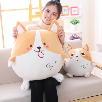 

Cute Corgi Dog Cute Puppy Stuffed Plush Toy Doll Pillow Handcuffs Round Cushion Winter Pillow Birthday Gift Kawaii Plush