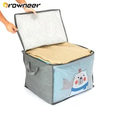 Clothes Organizer Storage Bag Closet Cartoon Portable Box Folding Pillow Quilt Blanket Wardrobe Move Home Accessories