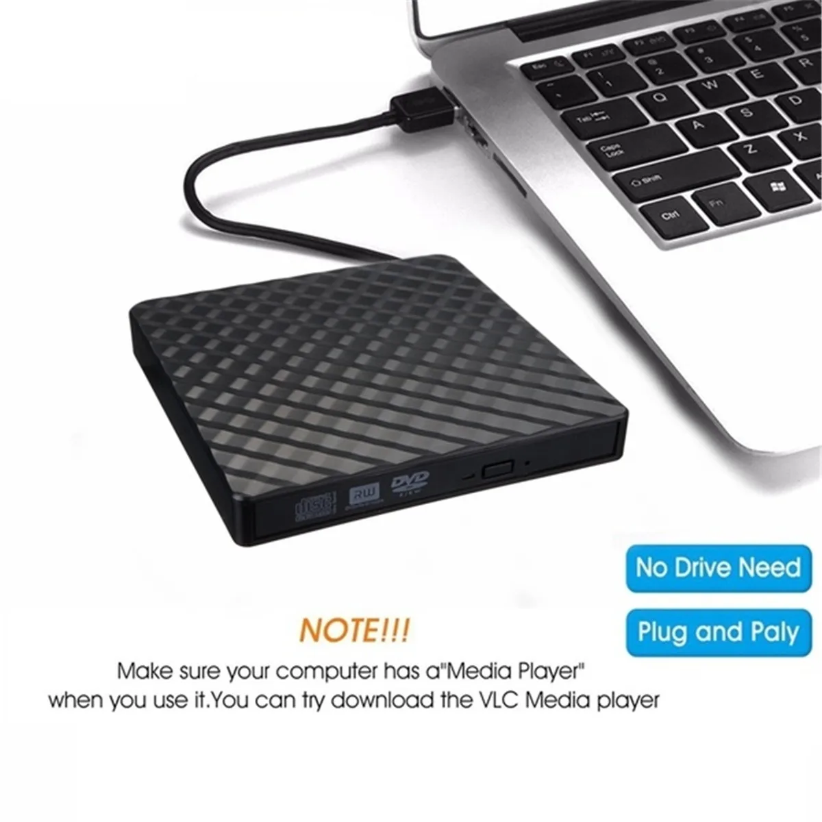 USB3.0 высокоскоростной Черный Внешний комбинированный оптический привод CD/DVD плеер CD/DVD RW ROM