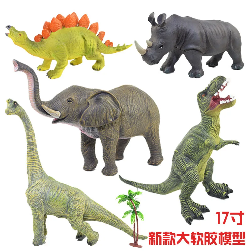 

New Style Soft Silcone Simulated Dinosaur Models Animal Model Toy Mammut Brachiosaurus Model Ornaments