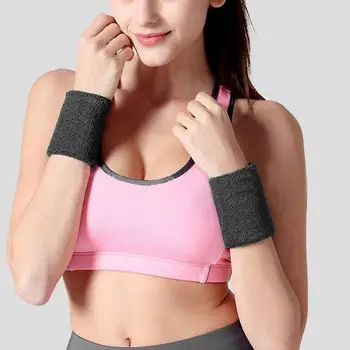 Sport Katoenen Handdoek Zweetband Zweetband Wrist Protector Voor Vrouwen Zweet Band Terry Running Badminton Mannen Doek Brace Basketb L9L7
