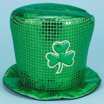 

Carnival Party Cap Festival Saint Patrick's Day Cap Ireland Sequins Cap For Home Outdoor Supplies