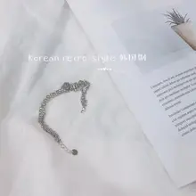 Корейский Ретро стиль твердый 925 пробы серебряный браслет цепочка движущиеся бусины браслеты с подвесками для мужчин и женщин вечерние ювелирные изделия