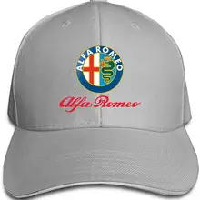 Унисекс регулируемая бейсболка с логотипом Alfa Romeo Snapback Hat серый