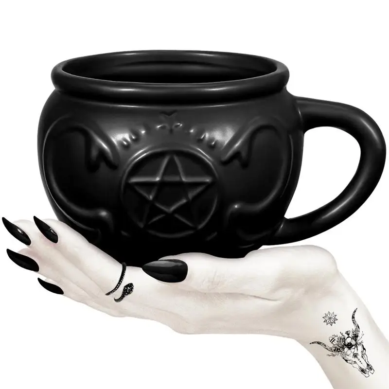 Midnight Witch Cauldron Mug Unique Halloween Coffee Gift Ceramics Novelty Tea Cup for Banquet Festival Decor | Дом и сад