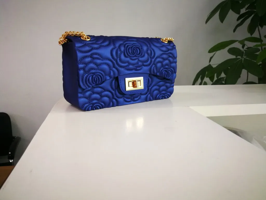 

2019 Korean-style New Style Rose Magic PVC Material Fashion Mini Single-shoulder Bag for Women Customizable Gel Bag