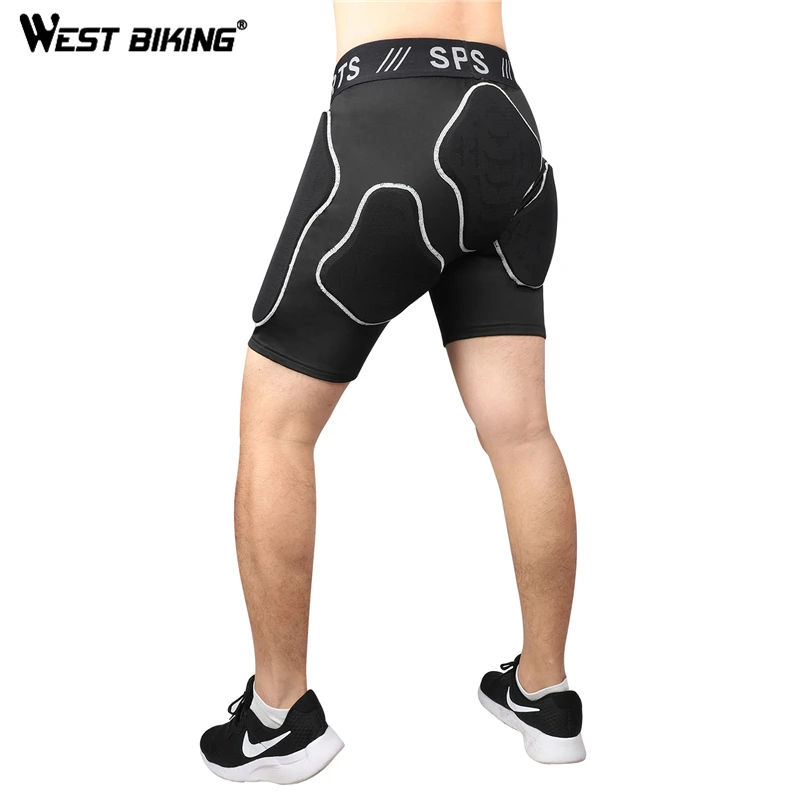 WEST BIKING Ski Skate Snowboard Shorts Hip Butt Protection 3D Padded Shorts Men Women Outdoor Sports Gear Pad Skateboard
