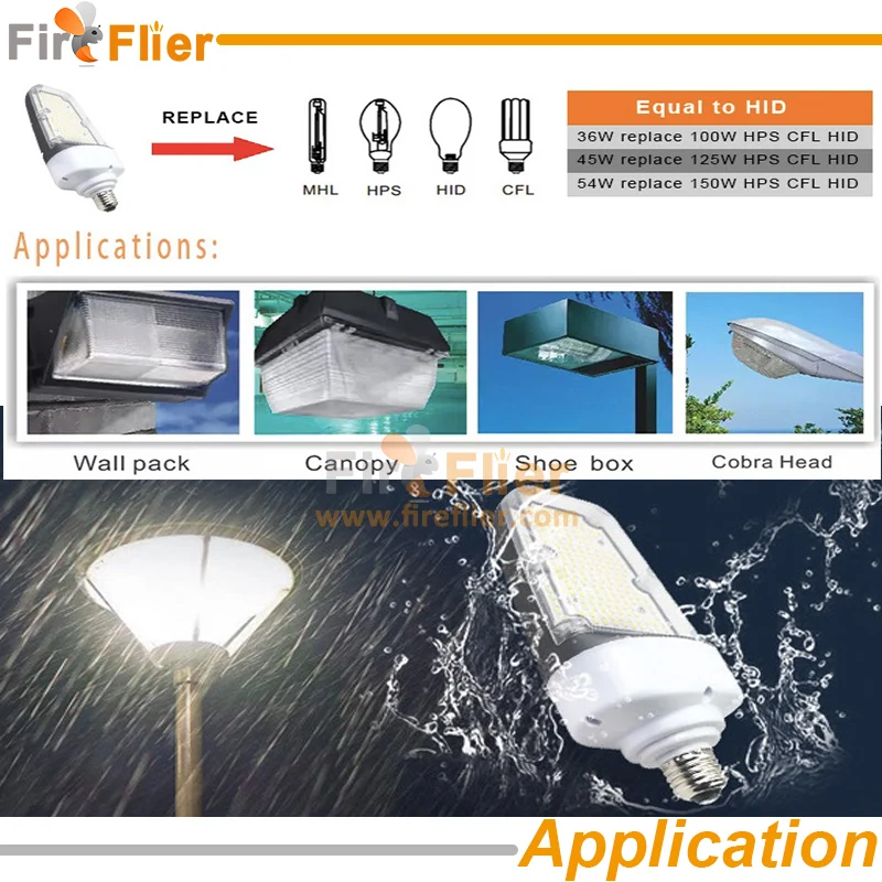 ip65 street led bulb e27 e40 application