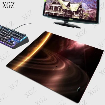 

XGZ Outer Space Planets Saturn Large Gaming Mouse Pad Gamer Lock Edge Keyboard Mat Desk pad Dota Game 60X30/90X40