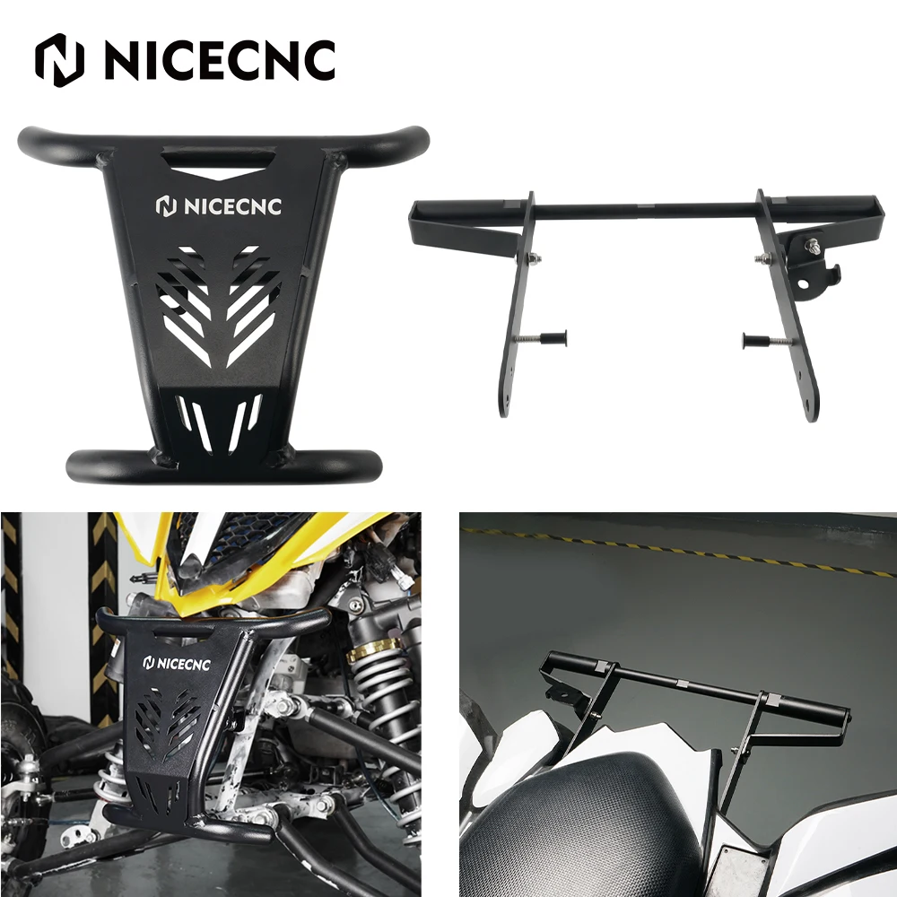 NICECNC Front Rear Bumper Bracket Cover Protector Guard For Yamaha Raptor 700 2016-2022 2020 2019 2018 YFM YFM700 YFM700R ATV адаптер avid bracket 0 is front 160 rear 140 00 5318 009 000