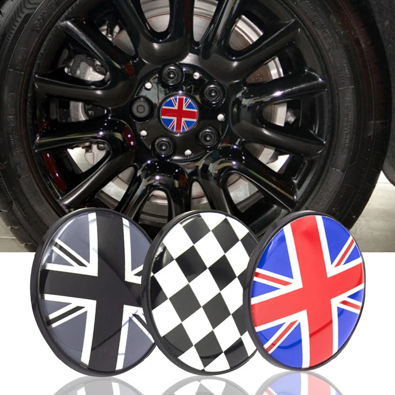 4pcs 54mm Black Plastic Car Emblem Badge Wheel Center Hub Caps for Mini Cooper Other Tools for Wheel Center Caps 68mm 60mm Wheels Black Prime