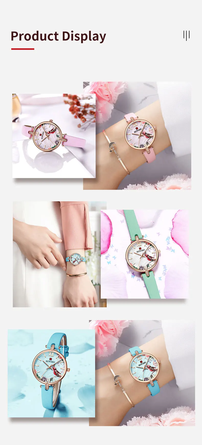 New Reward Casual Vintage Women Wristwatches Japanese Quartz Watch Cheap Ultra Thin Timepiece Leather Wrist Watches for Females