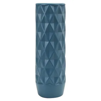 

Nordic Style Flower Arrangement Container Straight Vase Origami Flower Vase Plastic Imitation Glaze Vase For Home Decoration