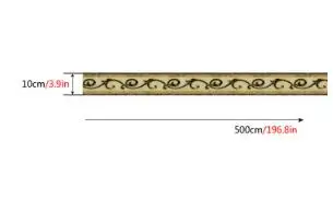 10X500CM 20x500 см водонепроницаемая лента Настенная Наклейка на уровне талии Фреска для кухни, ванной, туалета, самоклеющиеся наклейки для обоев домашний декор - Цвет: 10X500CM