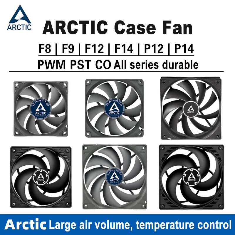 ARCTIC F9 F12 F14 P12 P14 PWM PST CO Computer Case Fan 4PIN PWM Port 140mm  Cooler Master 12CM/14CM CPU Radiator