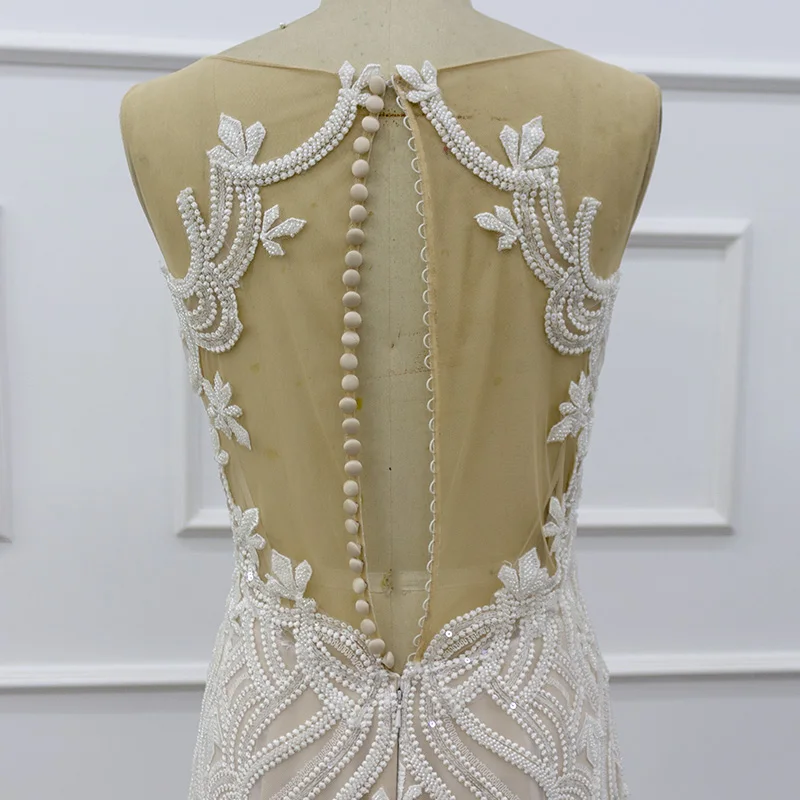 Свадебное платье возлюбленная Русалка свадебное платье es Vestido De Noiva кружево с beadings SJ077