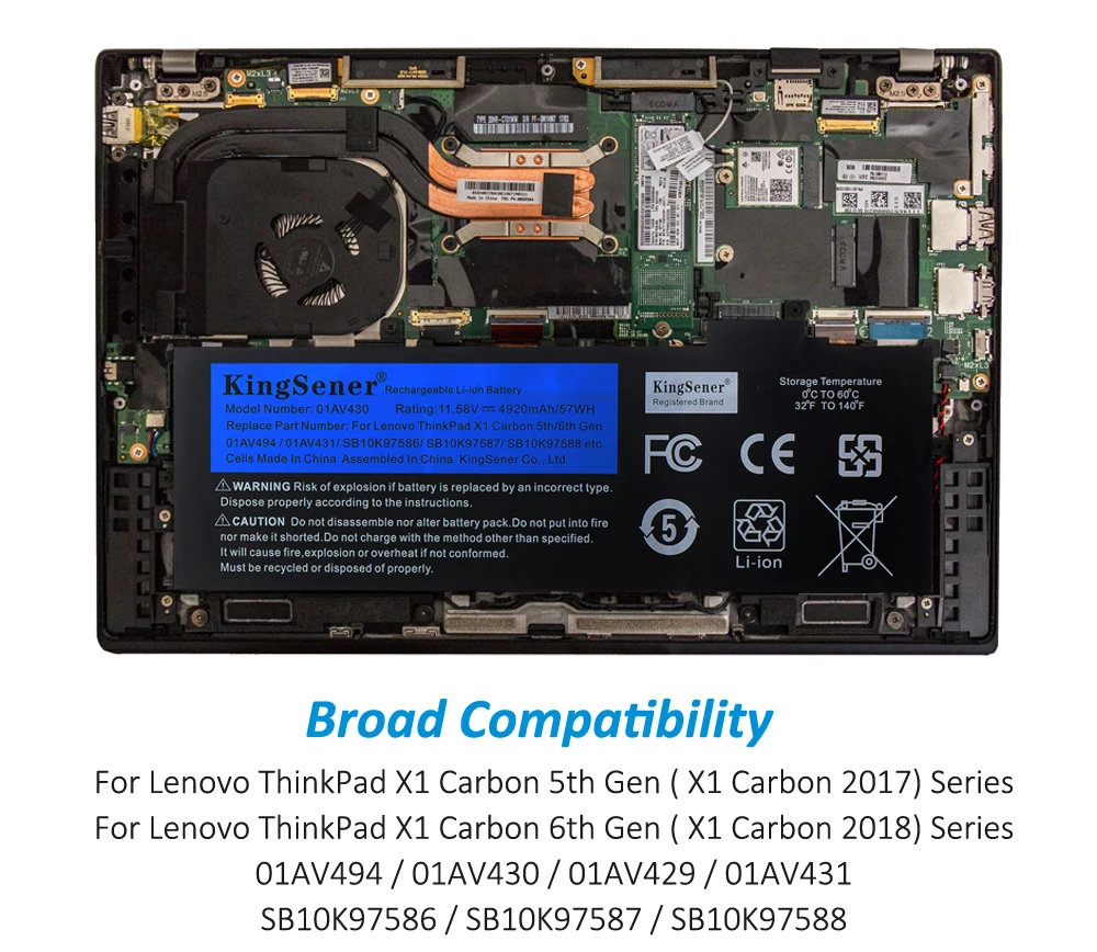 thinkpad x1 carbono 5th 2017 6th 2018 series 01av430 0101av431