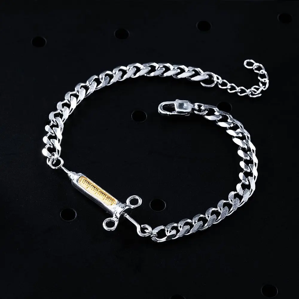 Браслет из нержавеющей стали для женщин и мужчин, браслет из золотой иглы, ювелирные изделия из нержавеющей стали, мужские аксессуары из золота