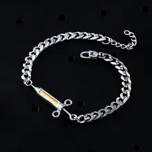 Браслет из нержавеющей стали для женщин и мужчин, браслет из золотой иглы, ювелирные изделия из нержавеющей стали, мужские аксессуары из золота