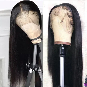 

Brazilian Straight Lace Front Human Hair Wigs Pre Plucked HD Transparent 150% 13x4 Lace Wigs For Black Women Deep Part Lace Wig