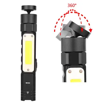 

COB LED Flashlight Tactical Telescopic Zoom Torch Lantern 5 Modes Work Lamp Telescopic Zoom Torch Torch Lamp