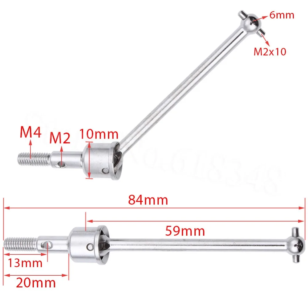 122015 166015 188015 102015 106015 108015 сталь Универсальный Dogbone приводной вал шарнир 2P для HSP Redcat превышает 1/10 RC модель автомобиля