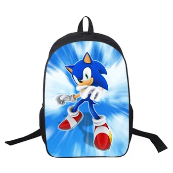

High Quality Cartoon Sonic Bags School Backpack Students SchoolBags Fashion Popular Pattern Schoolbag Teens Laptop Bckpack