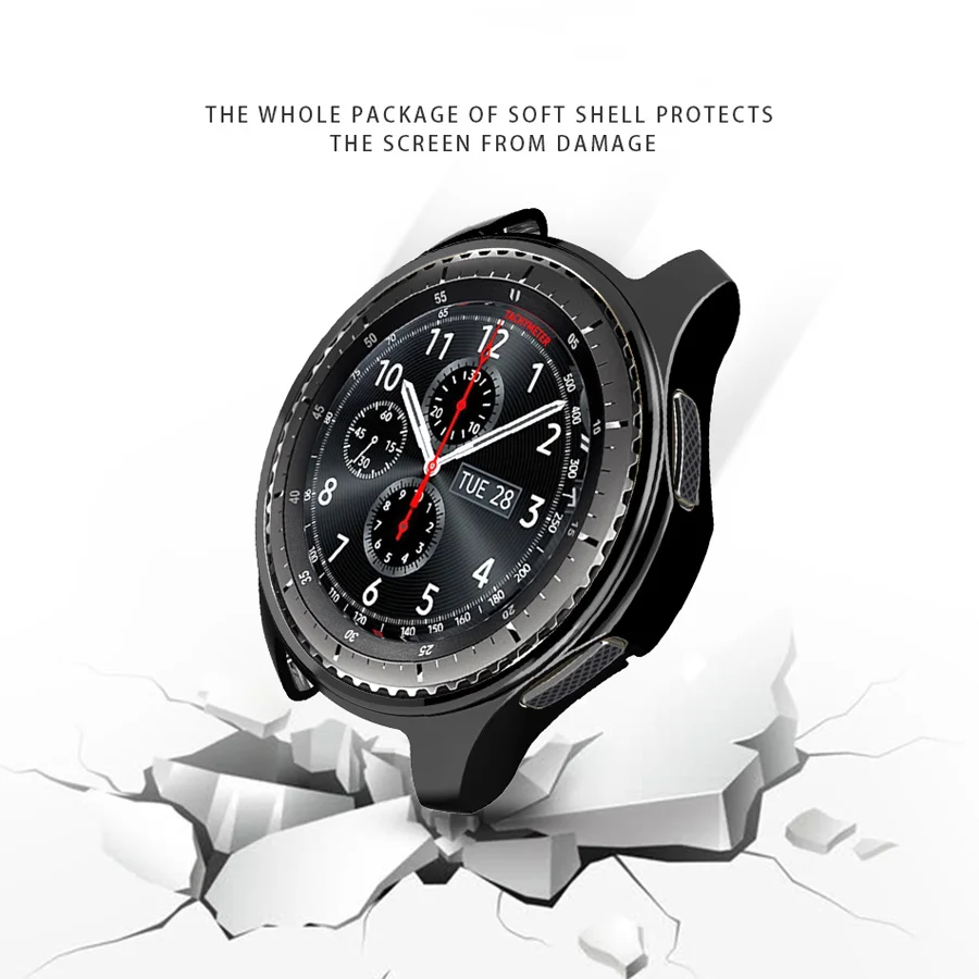 Custodia Per Samsung Gear S3 Frontier Adatta Per Samsung Galaxy Watch, 42Mm Galaxy Watch 46Mm Rivestimento Flessibile In Tpu Protettivo