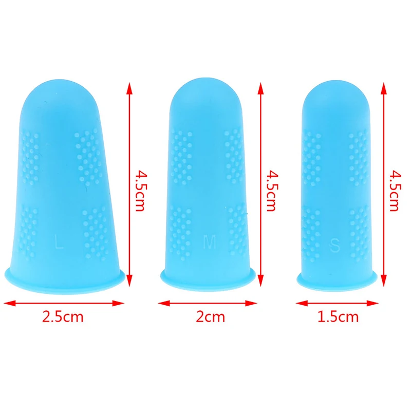 3/5Pcs Silicone Finger Protectors Covers Caps for Scrapbooking Sewing DIY Crafts Ironing Embroidery Needlework Sewing Thimble