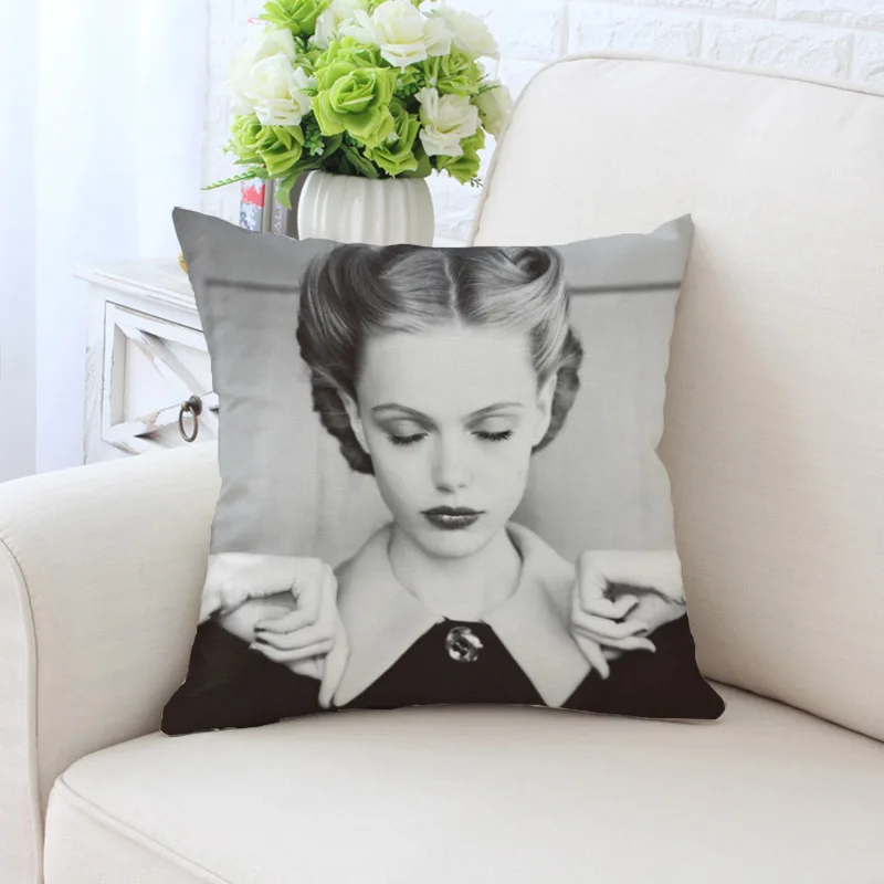 New Lady Portrait Cushion Cover Marilyn Monroe Super Woman Stars Pillow Cover High Quality Polyester Twill PillowCase Decorative - Цвет: BZ091-14