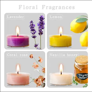

Tea Lights Candles Votive Candles Wedding Candles 4 Fragrances 4 Hours Burning Tea Wax For Holiday Home Party Wedding Decoration
