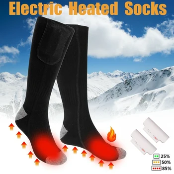 

Electric Heating Socks Rechargeable Battery Heating Warmer Sock Outdoor Skiing Camping Thermal Stockings 2200MaH
