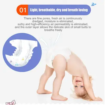 

Awesome Baby Diapers Ultra-Thin Breathable Economic Loading Urine