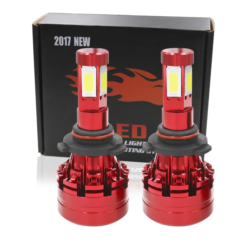 

4-Side 9005 HB3 LED Headlight Bulbs 16000LM Super Bright High Beam 6000K Cool White Headlamp Replacement Conversion Kit