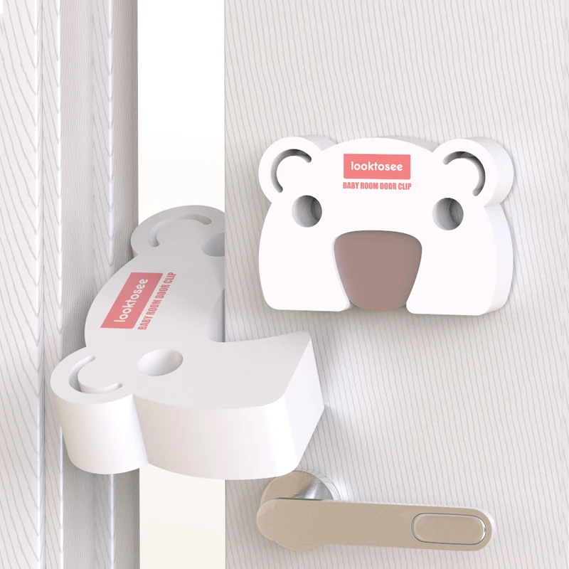 2pcs/set Baby Door Stopper Thick Cartoon Animal Jammers Holder For Home Bedroom Lock Safety Guard Children Finger Protect | Мать и