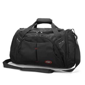 

Large Capacity Men Travel Bag Waterproof Male Bags Duffle Handbag Mens Big Luggage Business Bag Solid Black Duffel Bags B164