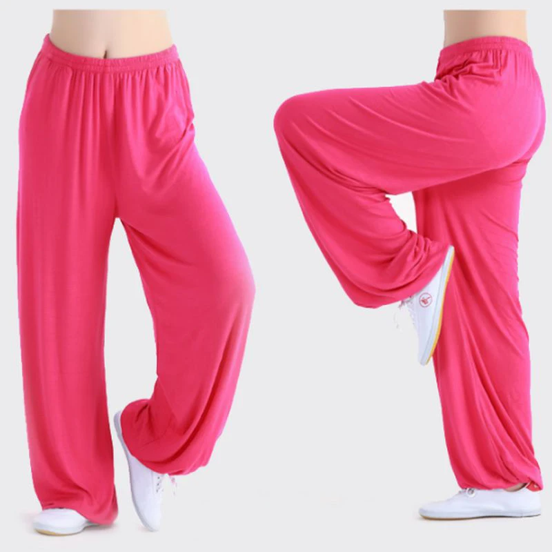 Modal Tai Chi Pants Bloomers Martial Arts Kung Fu Yoga Trousers 10 Colors