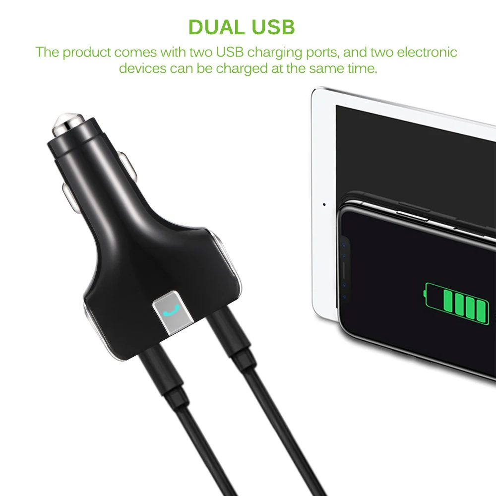 Onever Quick Charge 3,0 автомобильный Bluetooth fm-передатчик mp3-плеер авто Зажигалка двойной USB порт автомобильное зарядное устройство FM модулятор Handfree