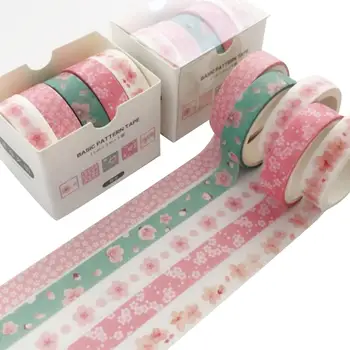 

5 Pcs/Set Washi Tape Lattice Masking Tape Pink Stationery Kawaii Scrapbooking Cinta Adhesiva Decorativa Washitape Papelaria #L4