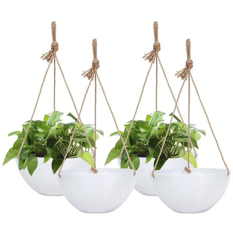 Paquete de macetas colgantes de 10 pulgadas para plantas de interior y exterior, maceta flores agujeros de drenaje moteado)|Cestas colgantes| - AliExpress