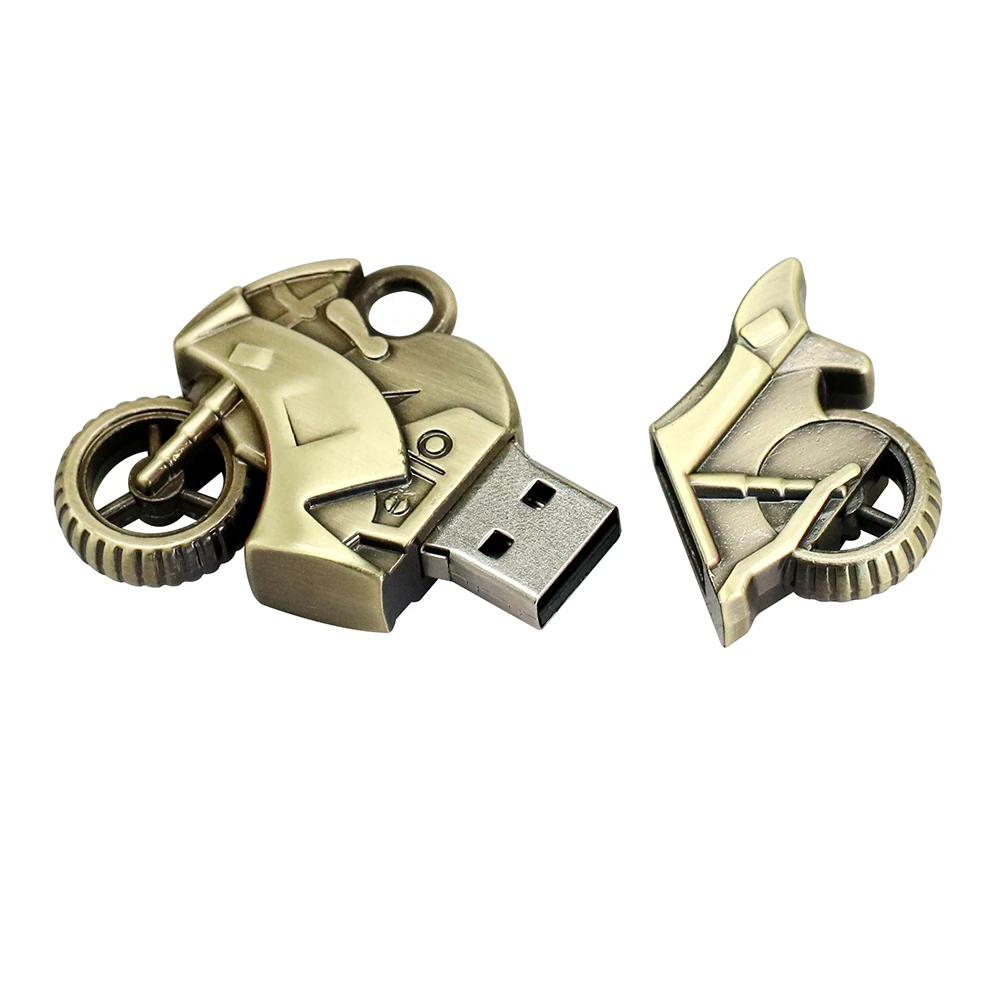 USB флэш-накопители металлические здорово мотоциклы USB Flash Drive 32 ГБ 16 ГБ 8 ГБ 4 ГБ U диска USB Stick с цепочкой