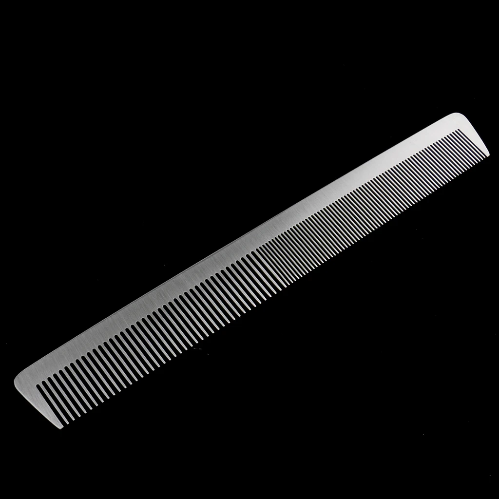 Pro Salon Black Hair Styling Hairdressing Cutting Steel Barbers Brush Comb Antistatic Salon Heat-Resistant Taper Cutting Comb