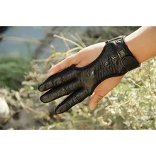 Защитная перчатка для стрельбы из лука 3 Защита для пальцев протектор для изогнутый лук N66