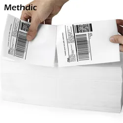 Methdic Blank Adhesive 2000sheet/set Folding 4x6 Thermal Shipping Label  for shipping and packing
