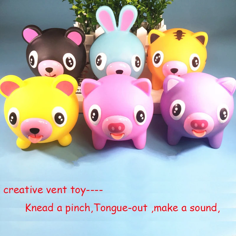 Креативные милые животные кричащий язык торчащие игрушки для снятия стресса вокальная кукла