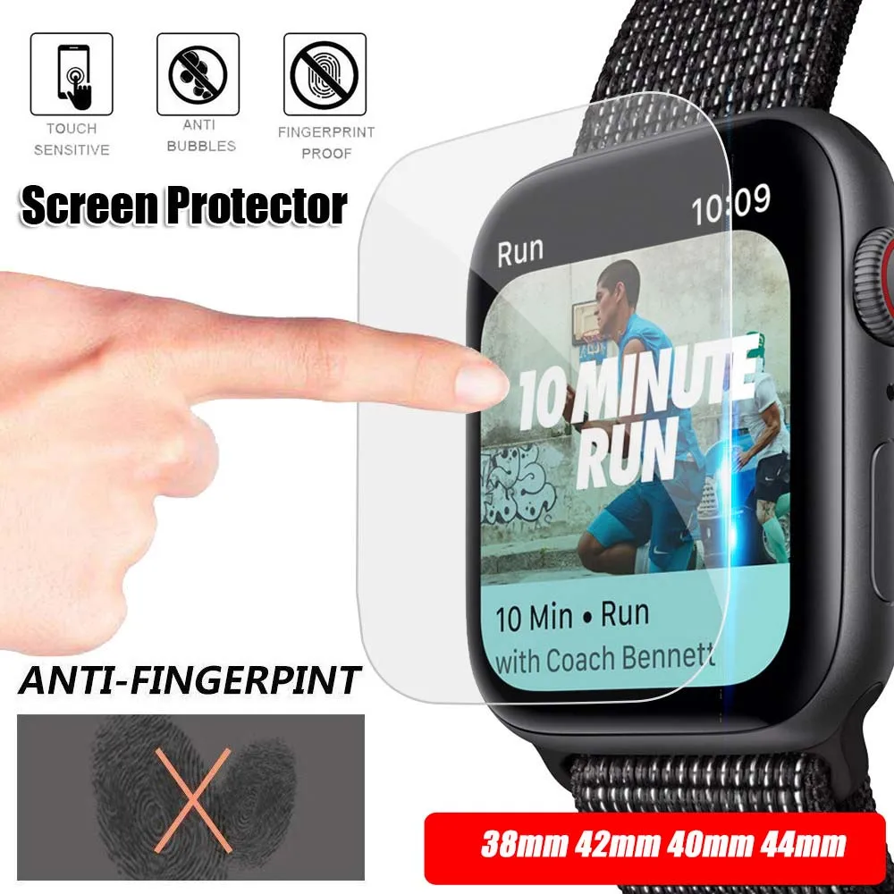 New Coming 3D TPU Hydrogel Protective Film Full Cover Screen Protectors For  i Watch Apple Watch Series 4 3 2 1 Soft Durable|Watch Screen Protectors| -  AliExpress